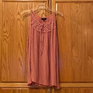 Sz 26 pink bohemian crochet top gauze sleeveless tank top NWT Lane Bryant